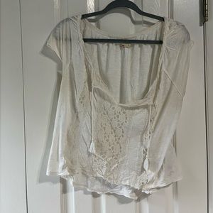 Hollister White Boho Top